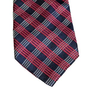 4/$25  Chaps handmade silk tie striped plaid, holiday, patriotic, 4th of…